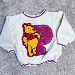 Vintage 90s Winnie The Pooh Girls Crew Neck Sweater 2T